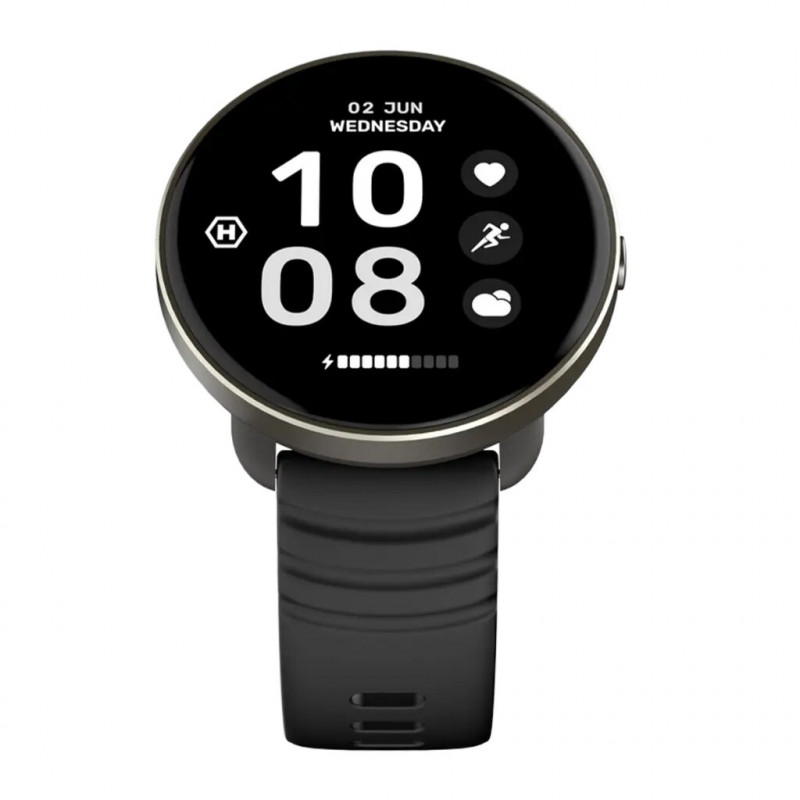 Hammer Ventus smartwatch, GPS, 1,32 inch AMOLED, zwart