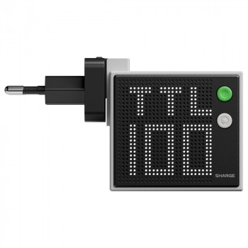SHARGE Pixel 100 GaN oplader, 100W, 3x USB-C, 1x USB-A - grijs