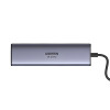 UGREEN 60515 7-in-1 USB-C-multipoort-adapter, 4K HDMI, Gigabit Ethernet, 100 W PD, grijs