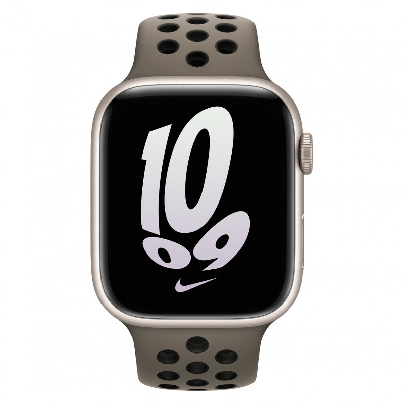 Apple Watch Nike Sport-band 45mm – Olive Grey/zwart