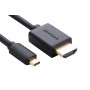 Ugreen Micro HDMI naar HDMI-kabel, 2 m, 4K, zwart