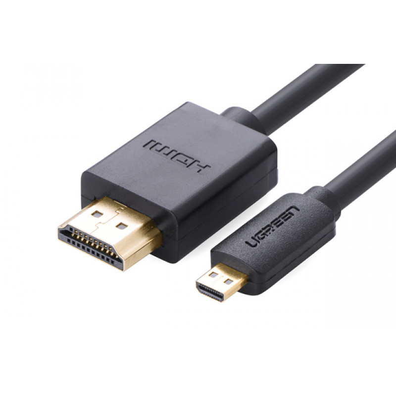 Ugreen Micro HDMI naar HDMI-kabel, 2 m, 4K, zwart