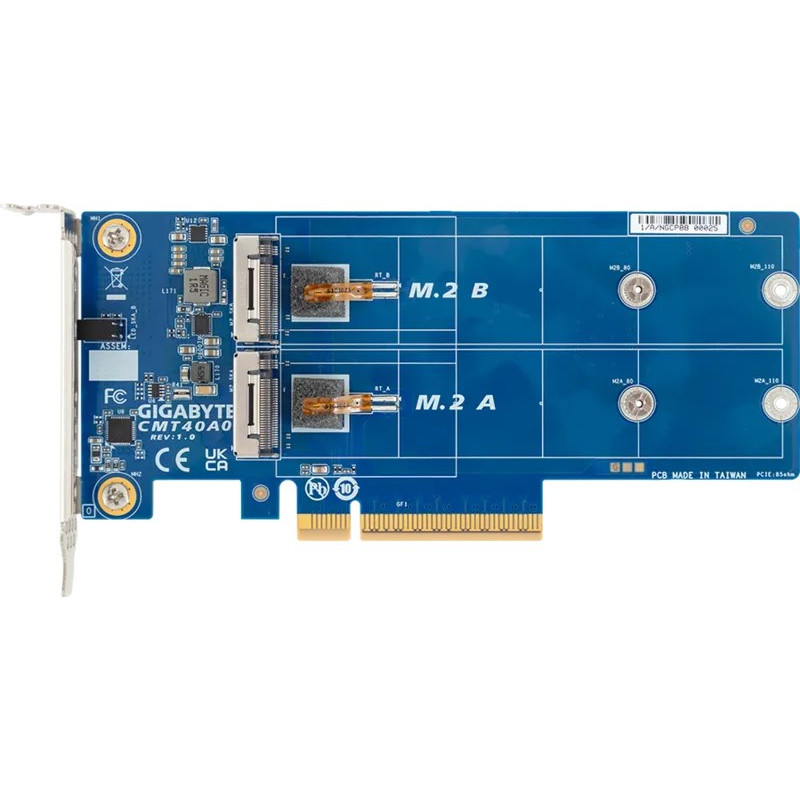 Gigabyte CMT40A0 interne M.2 RAID-controllerkaart, PCIe