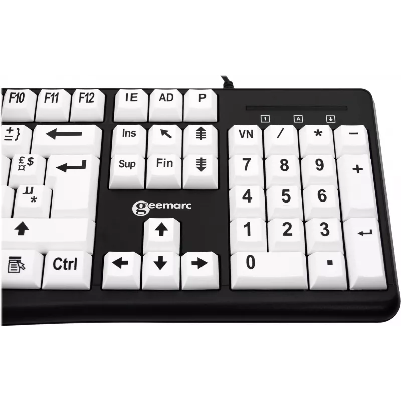 Geemarc KBSV3 USB-toetsenbord, Duitse layout (QWERTZ), wit