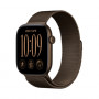 Apple Watch Series 12 GPS + Cellular 42mm donkerbrons aluminium behuizing met donkerbrons Milanese Loop
