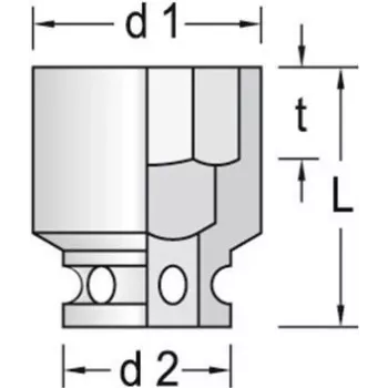 Gedore K 21 46 kracht-dopsleutel, 1 inch aandrijving, 6-kant, 46 mm (6183810)