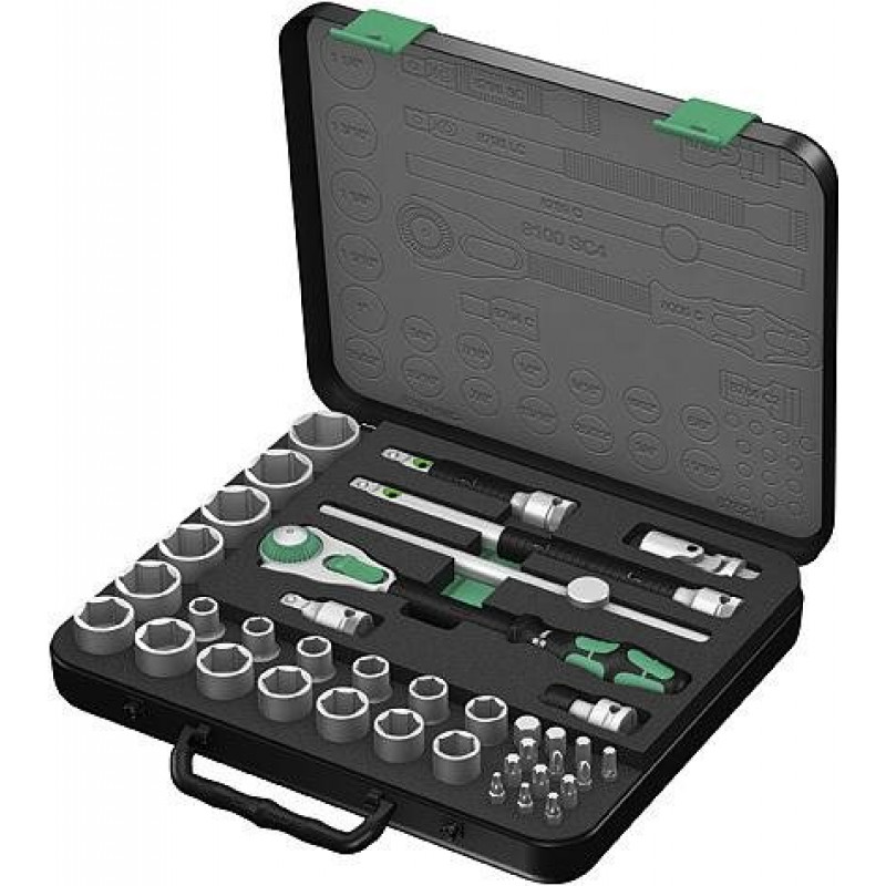 Wera 8100 SC 4 Zyklop omschakelratel-set, 1/2 inch, 38 stuks (05003647001)