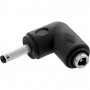InLine® DC-adapter, 3,5 x 1,35 mm, stekker/bus, haaks, zwart