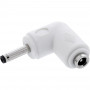InLine® DC-adapter, 3,5 x 1,35 mm, stekker/bus, haaks, wit
