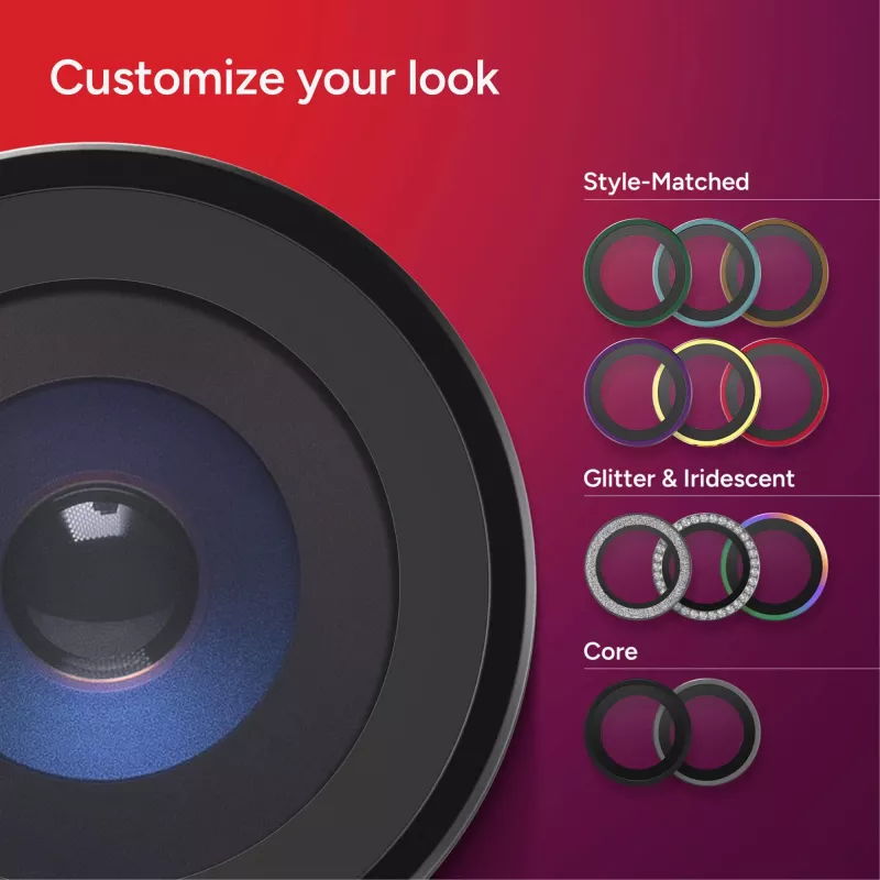 Zagg Glass Elite antireflectie cameraringen voor iPhone 18 Pro Max / 17 Pro Max / 18 Pro / 17 Pro zwart