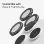 Zagg Glass Elite antireflectie cameraringen voor iPhone 18 Pro Max / 17 Pro Max / 18 Pro / 17 Pro zilver