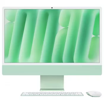 Apple iMac 24 inch M4 (10-Core CPU, 10-Core GPU), 32GB, 2TB SSD, groen, Magic Keyboard met Touch ID en numeriek toetsenblok (Duits), Magic Mouse, Gigabit Ethernet