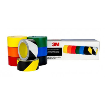 3M 471 zachte PVC-tape 5S kleurcodering-starterkit, 6 rollen, diverse kleuren (7100123108)