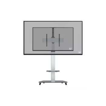 celexon Professional Adjust-3270MP TV-wagen voor 32-70 inch flatscreens, Aluminium/Satijn glas, Zilver