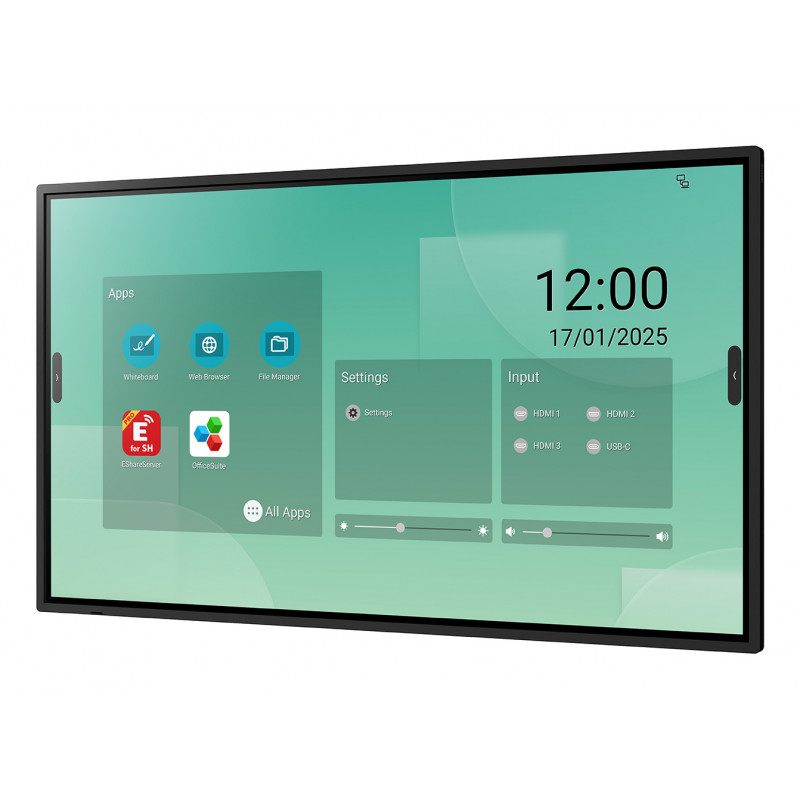 Sharp PN-LM431 43 inch UHD interactief display, LM-serie, 500 cd/m², infrarood touch, 20 touchpunten, Android SoC, USB-C, HDMI-uitgang