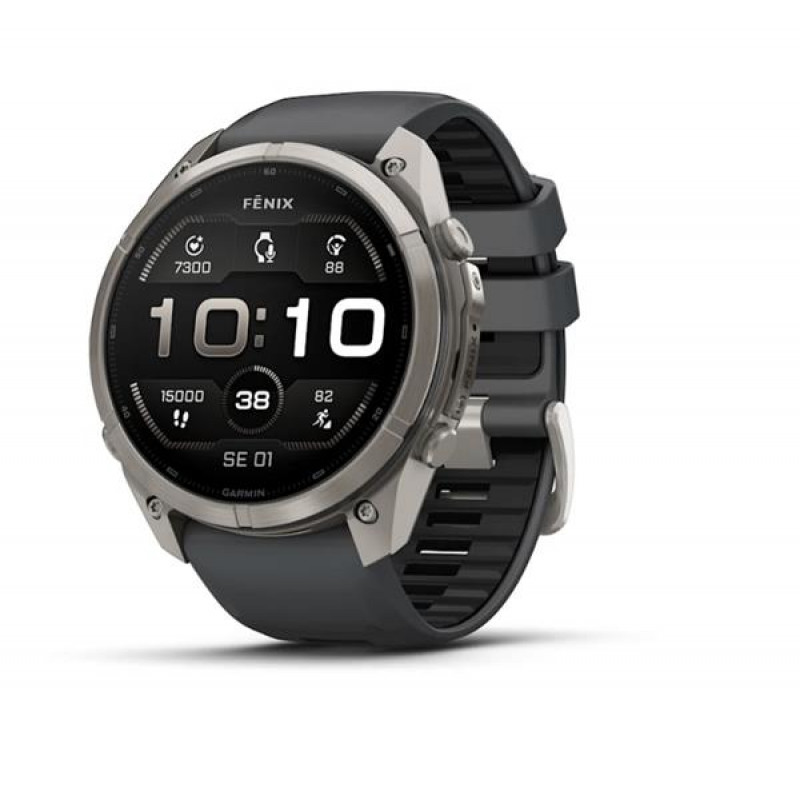 Garmin Fenix 9 Pro – 51mm titanium met grafiet/zwart siliconenband smartwatch