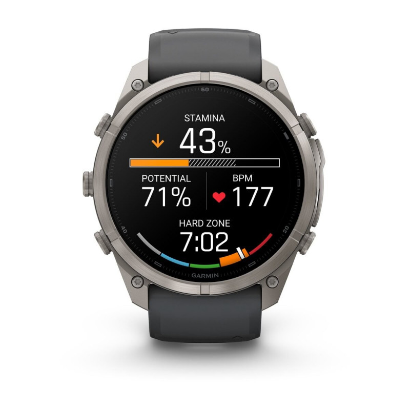 Garmin Fenix 9 Pro – 51mm titanium met grafiet/zwart siliconenband smartwatch