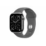 Apple Watch Series 11 GPS + Cellular 42 mm titanium behuizing naturel met sportband grijs – S/M