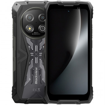 Blackview ROCK 2 5G smartphone 12GB/256GB, 6,67 inch HD+ 120Hz, Unisoc T8100, 15000 mAh, NFC, MIL-STD-810H, Android 16, zwart