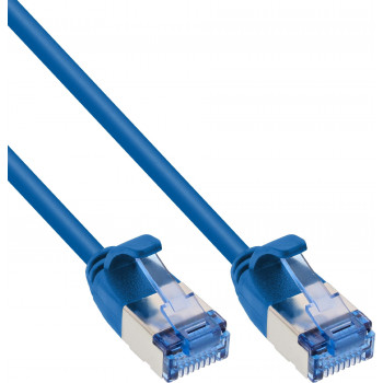 InLine Slim Cat6a U/FTP patchkabel RJ45, 1 m, blauw