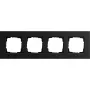 Gira afdekraam 4-voudig, aluminium zwart (0214126)
