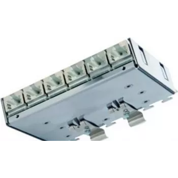 Telegärtner Cat.6A patchverdeler (diep) voor DIN-rail met TS-adapter, 6x RJ45-bussen (J02021A0055)