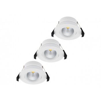 Shelly PbS Hilux DS8 slimme LED-inbouwspotlight, 3-pack, 2200-6500K, CRI95, 600 lm, Bluetooth, Wi-Fi, wit
