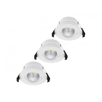 Shelly PbS Hilux DS8 slimme LED-inbouwspotlight, 3-pack, 2200-6500K, CRI95, 600 lm, Bluetooth, Wi-Fi, wit