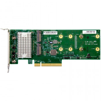 Supermicro AOC-SLG4-2H8M2-O 2-poorts M.2 NVMe/SATA RAID 0/1 dragerkaart, low-profile PCIe 4.0 x16