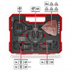 Einhell 708136 accessoireset voor multifunctioneel gereedschap, 35 delen, in XL-PLUS-CASE