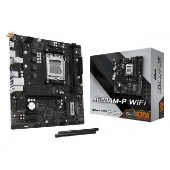 ASRock A620AM-P WIFI moederbord, AMD A620A, socket AM5, microATX