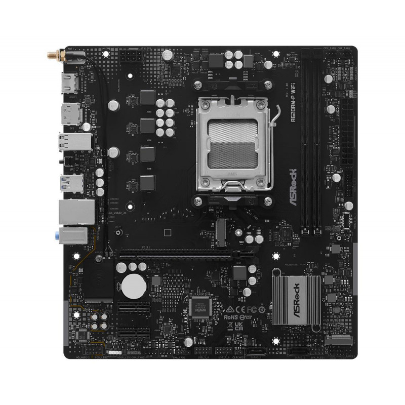 ASRock A620AM-P WIFI moederbord, AMD A620A, socket AM5, microATX