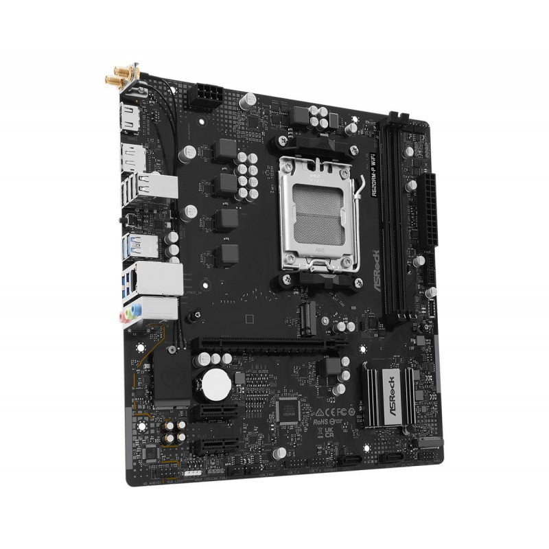 ASRock A620AM-P WIFI moederbord, AMD A620A, socket AM5, microATX