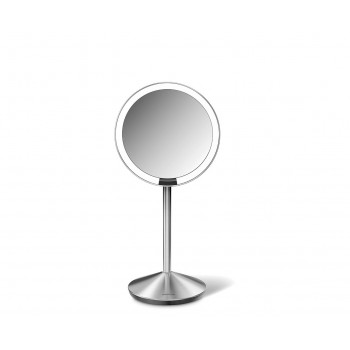simplehuman opvouwbare spiegel met sensor, 12 cm, oplaadbaar, geborsteld roestvrij staal