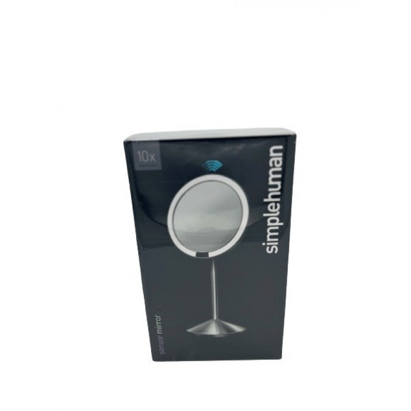 simplehuman opvouwbare spiegel met sensor, 12 cm, oplaadbaar, geborsteld roestvrij staal