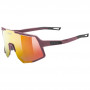Uvex Sequenze CV fietsbril, Cranberry Matt / Mirror Red