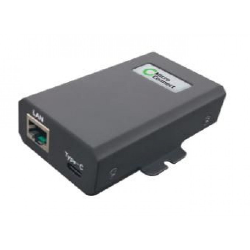 Microconnect POEINJ-60W-USBC Gigabit-PoE-injector, IEEE 802.3af/802.3bt, 100 m, zwart