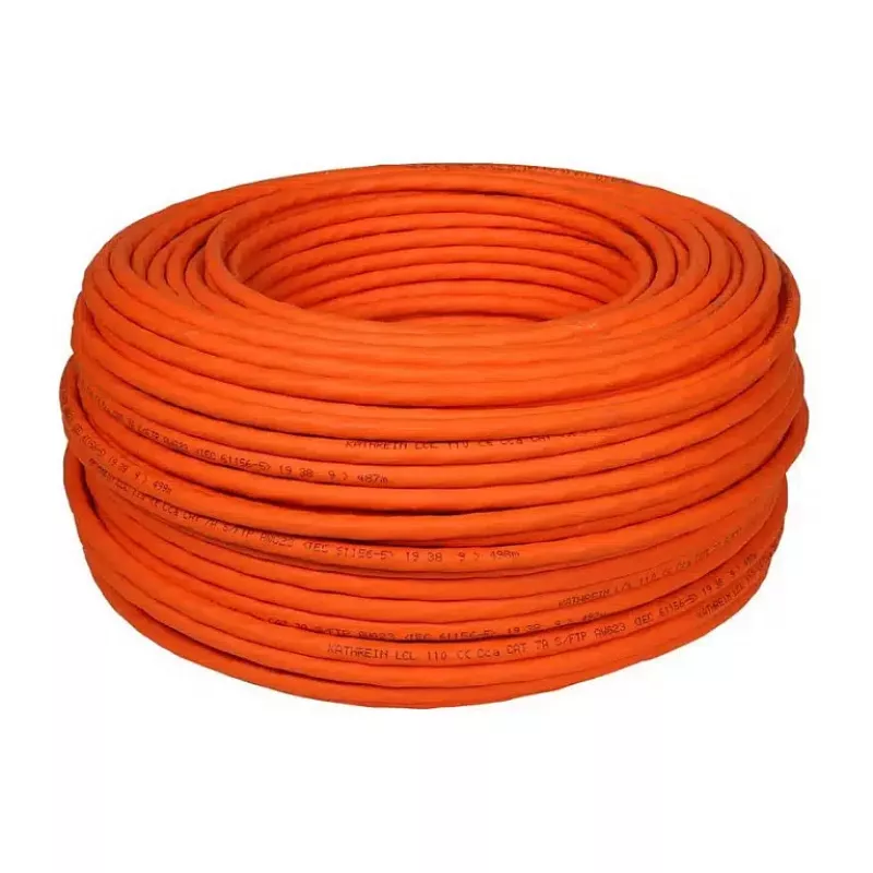 Kathrein Cat.7 netwerkinstallatiekabel, 100 m, dubbel afgeschermd, 7,2 mm buitendiameter, kopergeleider (215500013)