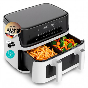 Medion Life P25 XXL Flex M MD 100057 heteluchtfriteuse, zwart/wit (50079787)