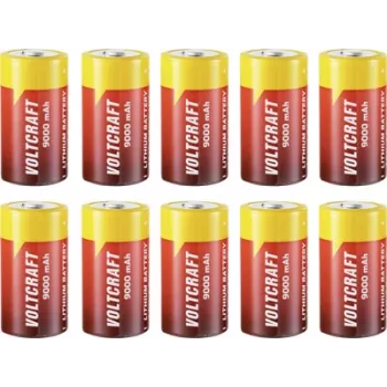 Voltcraft specialbatterij C (Baby), button top, Li-SoCl2, 3,6 V, 9000 mAh, 10 stuks