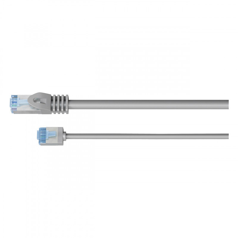 Goobay slim Cat6a U/FTP patchkabel RJ45, 1 m, grijs