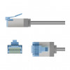 Goobay slim Cat6a U/FTP patchkabel RJ45, 1 m, grijs