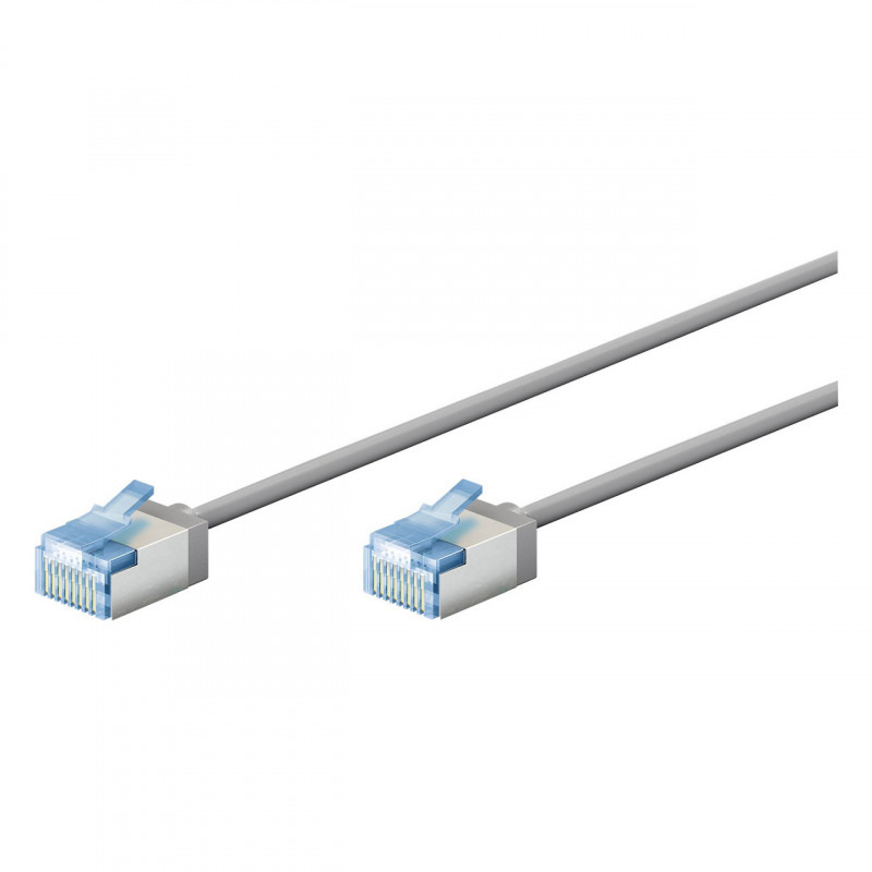 Goobay slim Cat6a U/FTP patchkabel RJ45, 1 m, grijs