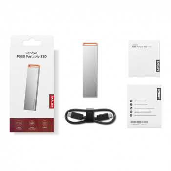 Lenovo PS8S 2TB draagbare externe SSD, USB 3.2 Gen 2, USB-C, Cool Gray (4XB1T88413)