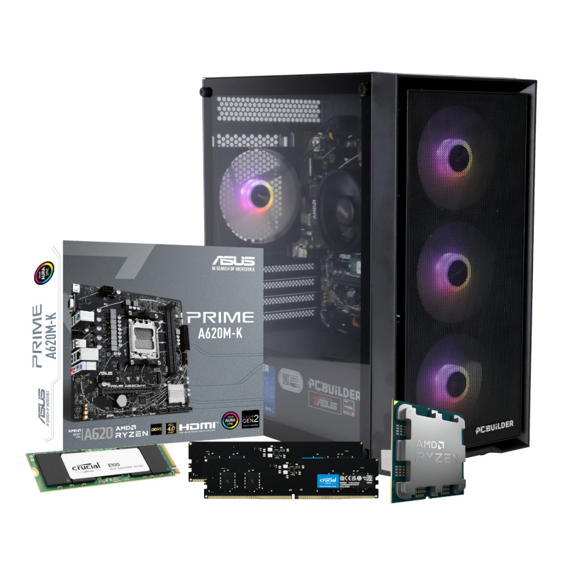 PCBuilder WARDEN Gaming-pc, AMD Ryzen 5 8600G, Windows 11