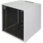 Silence Rack Office 12U 19 inch geluiddempende rack met stille ventilator en glazen deur, 600 x 600 mm, lichtgrijs (SRO126060)