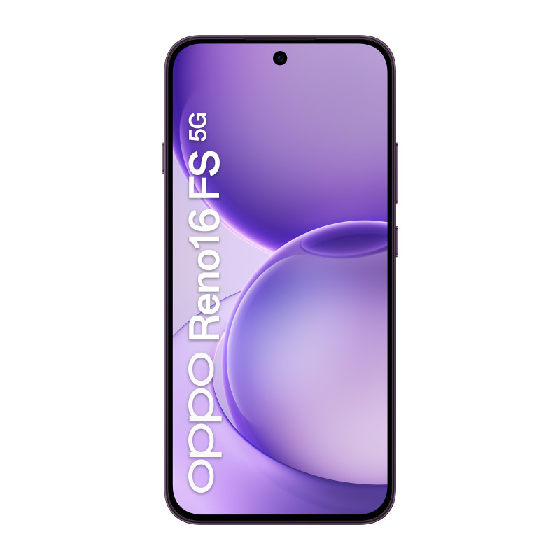 OPPO Reno16 FS 5G Dual SIM 8GB RAM 512GB smartphone, paars-zwart (CPH2859)