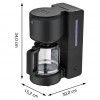 WMF Stelio koffiezetapparaat met glazen kan, diepzwart (412150071)