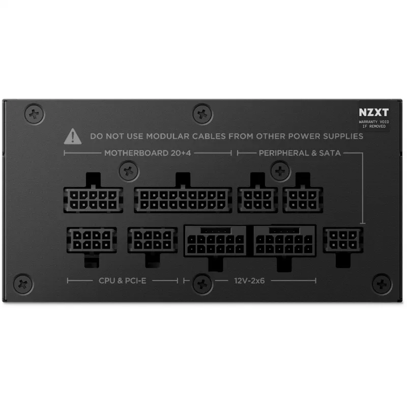 NZXT C850 SFX 850 W voeding, zwart, 1x 12-Pin High Power GPU, 3x PCIe, kabelmanagement (PS-8G1BB-EU)