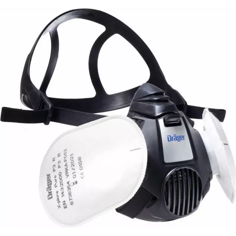 Dräger X-plore 3500 halfmasker vakmensen-set met 2x FilterPure P3 (R56960)